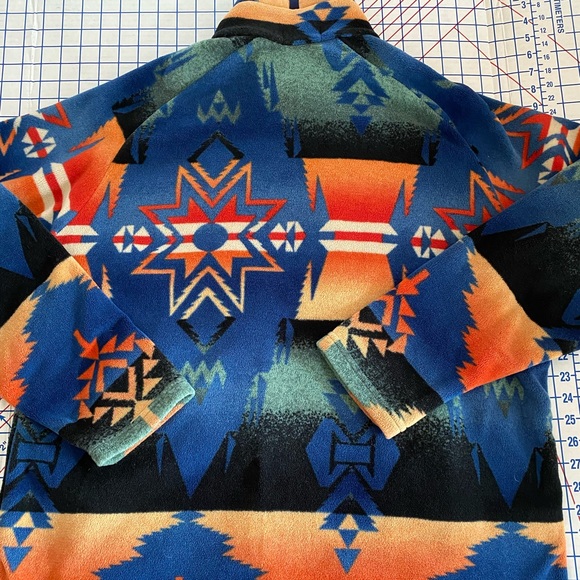 🔥 Polo Ralph Lauren Southwestern Print Beacon Fleece jacket Mens XL Worn 1x🏇🏼 - Picture 10 of 14